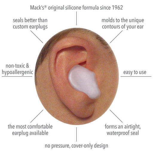 Mack's - Pillow soft silicone earplugs NRR 22dB - ODYO Shop