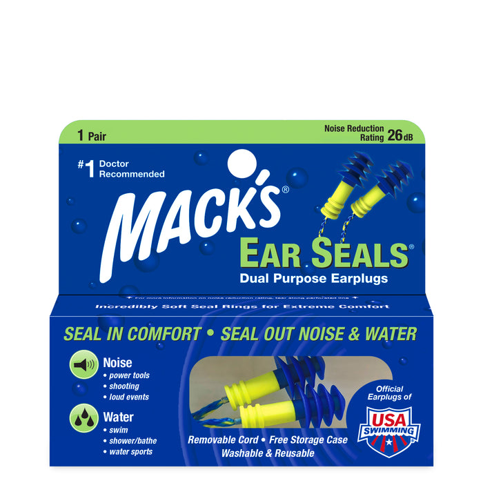 Bouchons d'oreilles réutilisable Mack's NRR 26 (1 paire) (Caisse de 12)